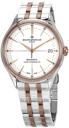 Baume & Mercier Clifton Biały/Stal w kolorze różowego złota Ø40 mm M0A10458