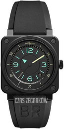 Bell & Ross Instruments Czarny/Guma BR-03-92-BI-COMPASS