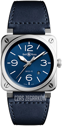 Bell & Ross Instruments Niebieski/Skóra BR-03-92-BLUE-STEEL