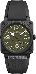 Bell & Ross Br 03-92 Zielony/Guma BR-03-92-MILITARY-TYPE