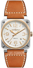 Bell & Ross Br 03-92 Srebrny/Skóra BR-03-92-STEEL-ROSE-GOLD
