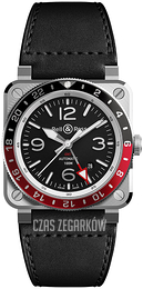 Bell & Ross Br 03-92 Czarny/Skóra BR-03-93-GMT