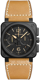 Bell & Ross Br 03-94 Czarny/Skóra BR-03-94-HERITAGE-CERAMIC