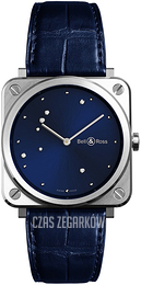 Bell & Ross Br S Quartz Niebieski/Skóra BRS-EA-ST/SCR