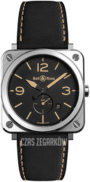 Bell & Ross Br S Quartz Czarny/Skóra BRS-HERI-ST/SCA