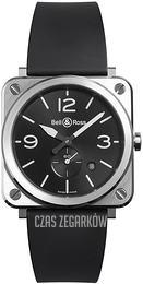 Bell & Ross Br S Quartz Czarny/Guma BRS-BLC-ST