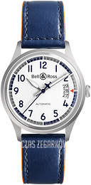 Bell & Ross Vintage Biały/Skóra Ø38.5 mm BR-V1-92-RACING-BIRD