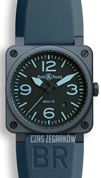 Bell & Ross BR 03-92 Czarny/Guma Ø42 mm BR0392-CERAM-BLUE