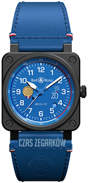 Bell & Ross BR 03 Patrouille De Drance 70th Anniversary Niebieski/Skóra BR0392-PAF7-CE/SCA