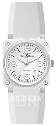 Bell & Ross BR 03-92 Biały/Guma BR0392-WH-C-SRB