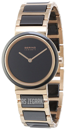 Bering Ceramic Czarny/Stal w kolorze różowego złota Ø29 mm 10729-746