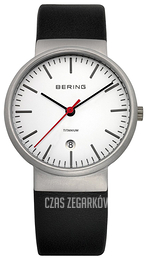 Bering Titanium Biały/Skóra Ø37 mm 11036-404