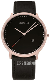 Bering Slim Czarny/Skóra Ø39 mm 11139-462