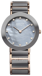 Bering Ceramic Szary/Stal w kolorze różowego złota Ø29 mm 11429-769