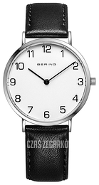 Bering Classic Biały/Skóra Ø34 mm 13934-404