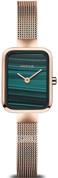 Bering Classic Zielony/Stal w kolorze różowego złota Ø20 mm 14520-368