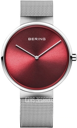 Bering Classic Czerwony/Stal Ø39 mm 14539-003