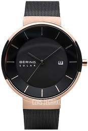 Bering Solar Czarny/Stal Ø39 mm 14639-166