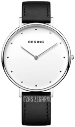 Bering Classic Biały/Skóra Ø39 mm 14839-404