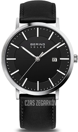Bering Solar Czarny/Skóra Ø40 mm 15439-402