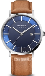 Bering Solar Niebieski/Skóra Ø40 mm 15439-507