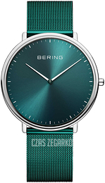 Bering Ultra Slim Zielony/Stal Ø39 mm 15739-808