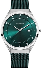Bering Ultra Slim Zielony/Stal Ø40 mm 18740-808