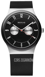 Bering Ceramic Czarny/Stal Ø39 mm 32139-202