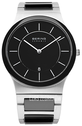 Bering Ceramic Czarny/Stal Ø39 mm 32239-747