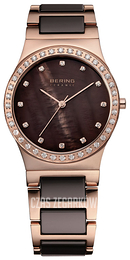 Bering Ceramic Brązowy/Stal w kolorze różowego złota Ø29 mm 32435-765