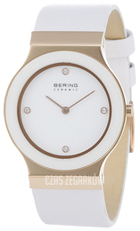 Bering Ceramic Biały/Skóra Ø34 mm 32834-664