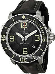 Blancpain Fifty Fathoms Czarny/Skóra Ø48 mm 50015-12B30-52B