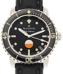 Blancpain Fifty Fathoms Czarny/Skóra Ø40.3 mm 5008-1130-B52A