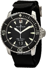 Blancpain Fifty Fathoms Czarny/Tkanina Ø45 mm 5015-12B30-NABA