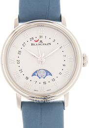 Blancpain Villeret Biały/Skóra Ø29.2 mm 6106-1127-95A