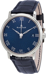 Blancpain Villeret Niebieski/Skóra Ø38 mm 6223C-1529-55A