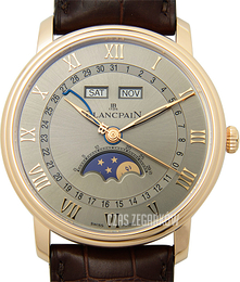 Blancpain Villeret Szary/Skóra Ø40 mm 6654-3613-55B