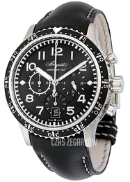 Breguet Type XXI Czarny/Skóra Ø42 mm 3810TI-H2-3ZU
