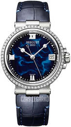 Breguet Marine Niebieski/Skóra Ø33.8 mm 9518ST-E2-984-D000