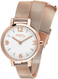 Breil Tribe Biały/Stal w kolorze różowego złota Ø28 mm EW0368