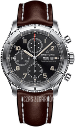 Breitling Aviator 8 B01 Chronograph 43 Czarny/Skóra Ø43 mm A13316101B1X4
