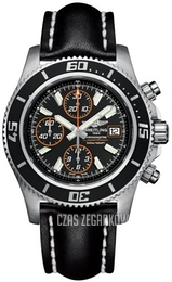 Breitling Superocean Chronograph II Czarny/Skóra Ø44 mm A1334102-BA85-435X-A20BASA.1