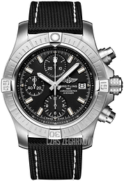 Breitling Avenger Chronograph 43 Czarny/Skóra Ø43 mm A13385101B1X2