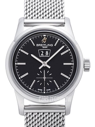 Breitling Transocean Czarny/Stal Ø38 mm A1631012-BD15-171A