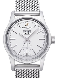 Breitling Transocean Srebrny/Stal Ø38 mm A1631012-G781-171A