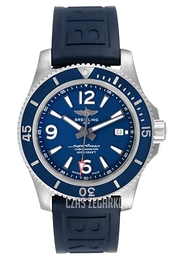 Breitling Superocean 44 Niebieski/Guma Ø44 mm A17367D81C1S1