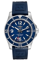 Breitling Superocean 44 Niebieski/Guma Ø44 mm A17367D81C1S2