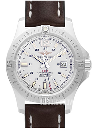 Breitling Colt 44 Automatic Srebrny/Skóra Ø44 mm A1738811-G791-437X-A20BA.1