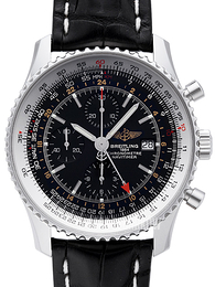 Breitling Navitimer World Czarny/Skóra Ø46 mm A2432212-B726-760P-A20BA.1