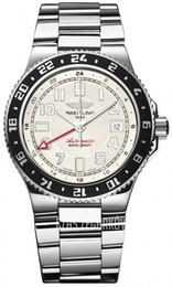 Breitling Superocean GMT Srebrny/Stal Ø41 mm A3238011-G740-148A
